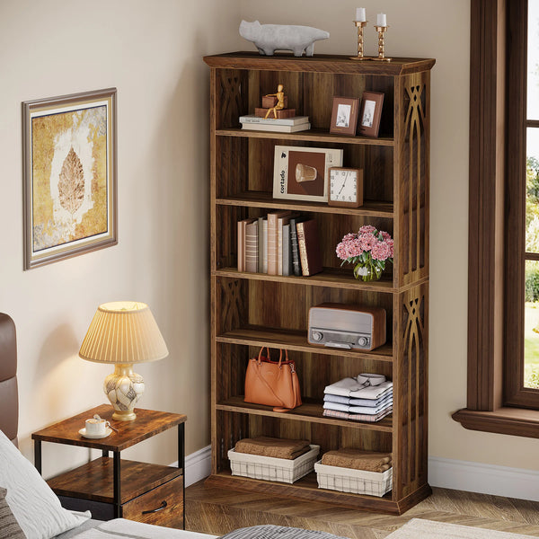 Urban Forge Tall Wood Bookcase