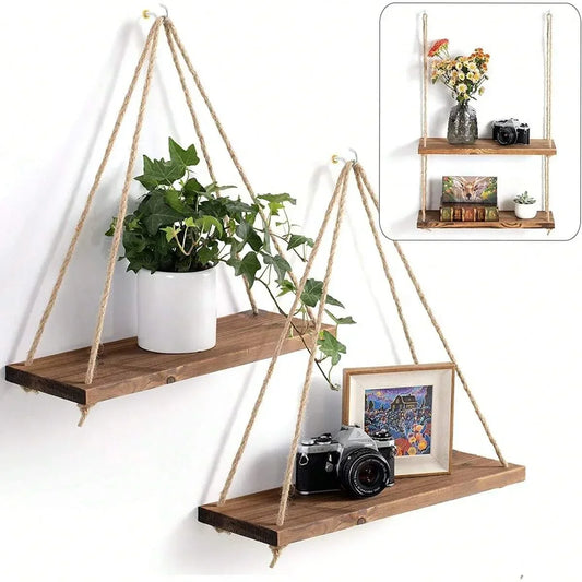 Urban Hemp Rope Hanging Shelf